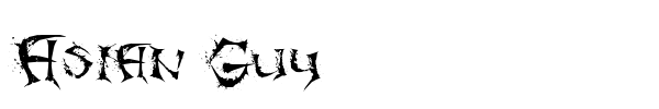 Asian Guy font preview